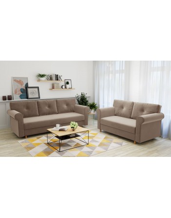 Beige Sofagarnitur 3+2 Wohnzimmer-set...