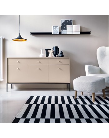 Beige Kommode MONO drei Schubladen