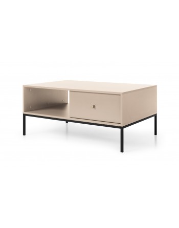 Beige Couchtisch mit Schublade MONO