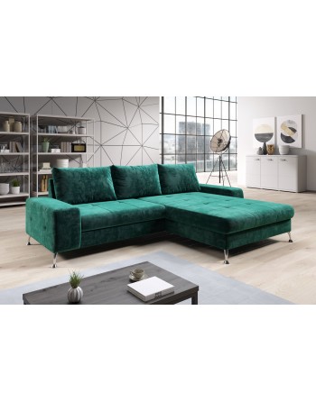 Grünes L-förmiges Sofa WERI L