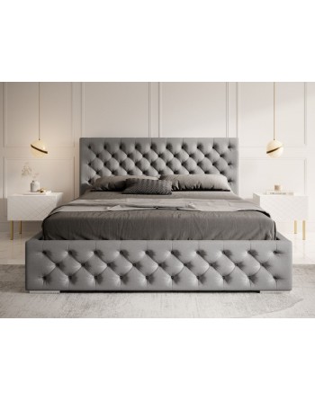 Polsterbett 180x200 HEKORA 2 grau