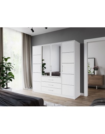 Kleiderschrank BALI 4D Weiß