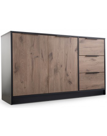 Kommode LATI 2D3S Viking Eiche/Schwarz