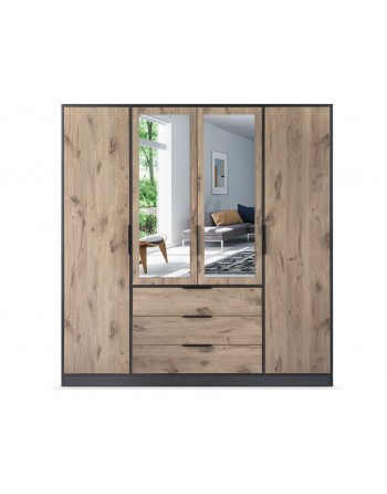 Viertüriger Kleiderschrank mit...