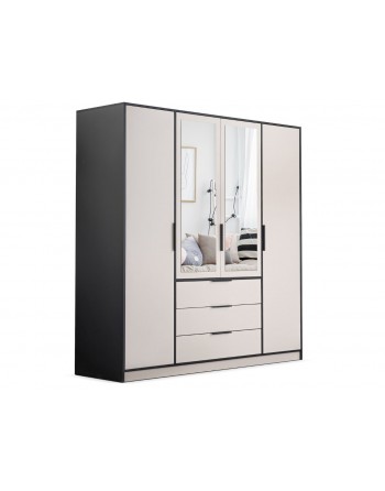 Viertüriger Kleiderschrank mit...