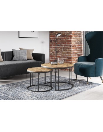 Loft Wohnzimmer Couchtisch Set 2in1...